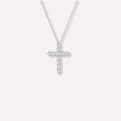 Floral Cross Pendant Necklace