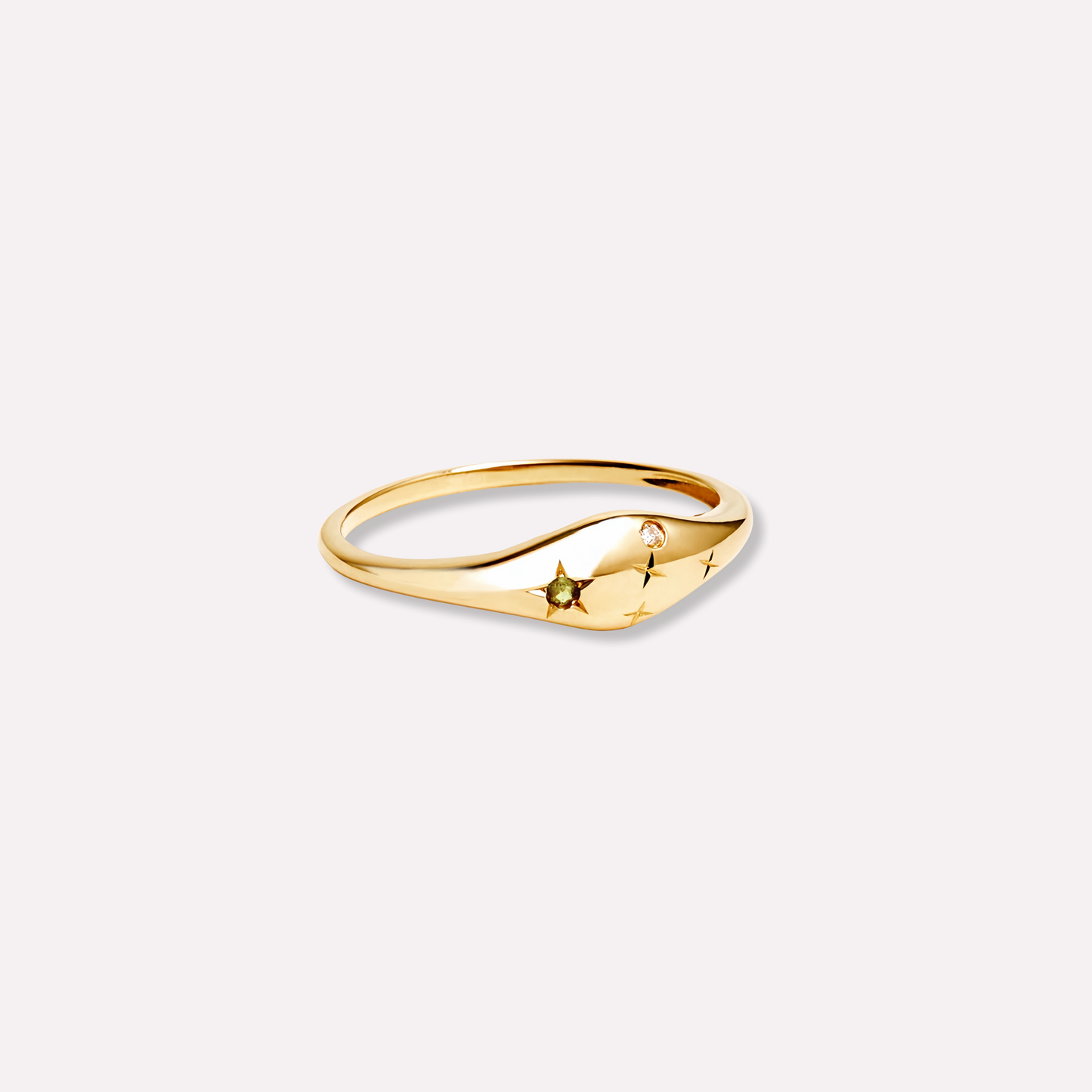Zodiac Star Birthstone Ring