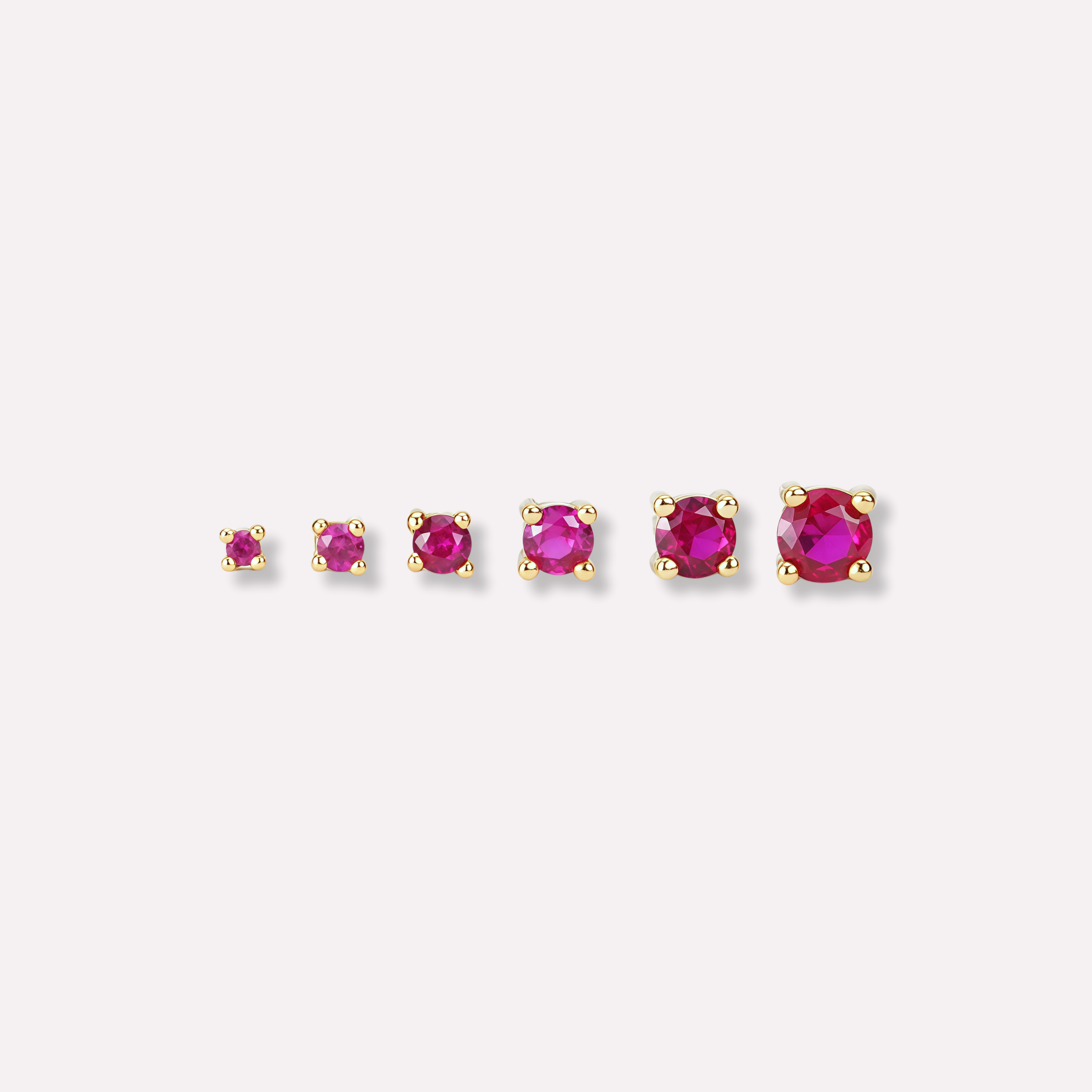 Solitaire Stud Earrings Bundle(6 in total)