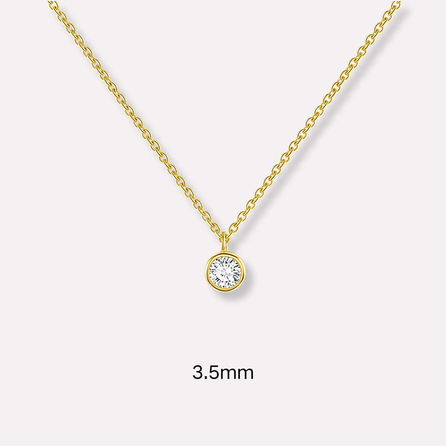 Delicate Solitaire Pendant Necklace