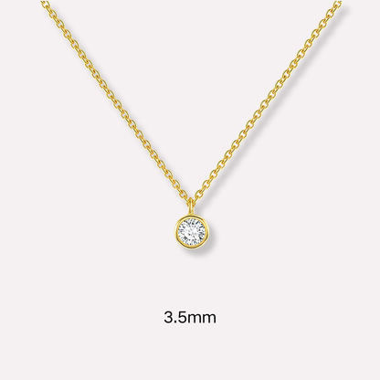 Delicate Solitaire Pendant Necklace