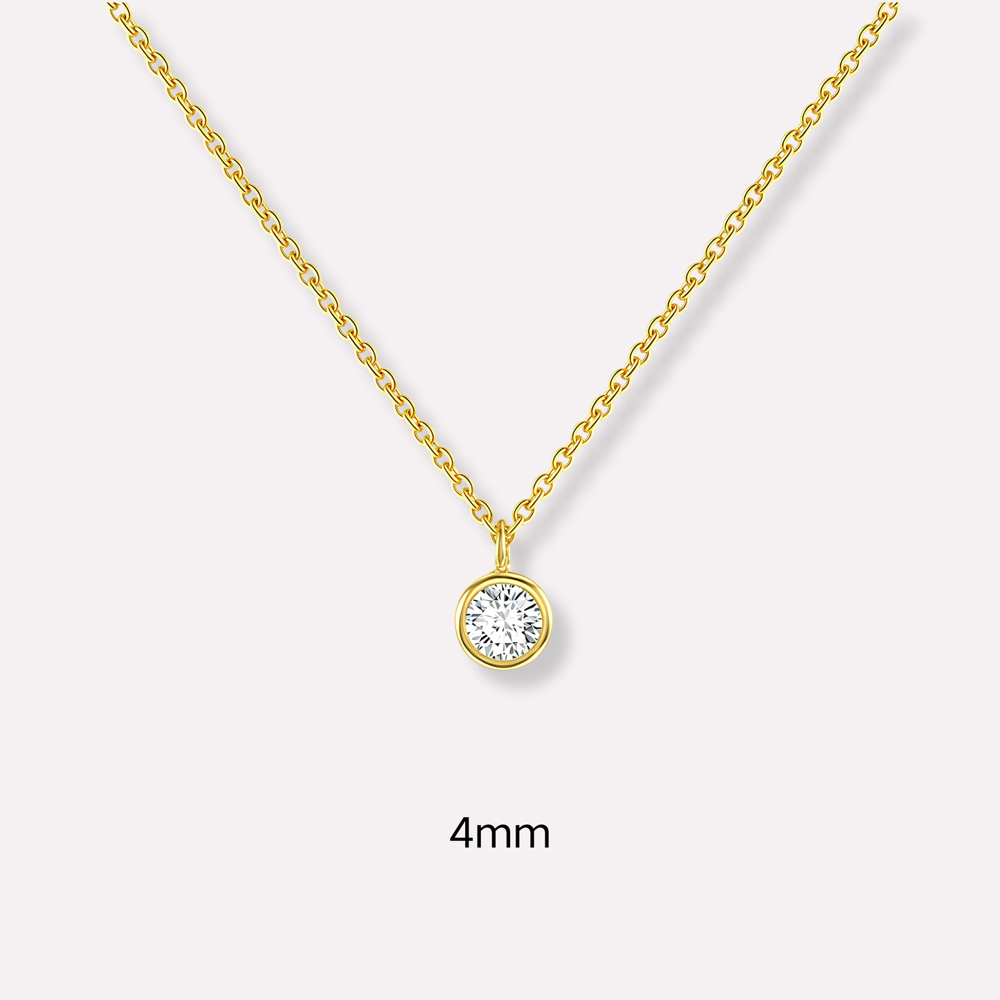 Delicate Solitaire Pendant Necklace