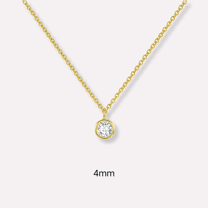 Delicate Solitaire Pendant Necklace