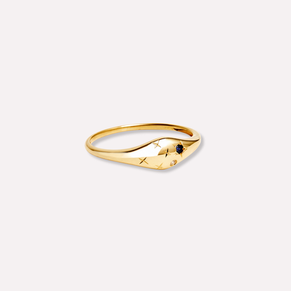 Zodiac Star Birthstone Ring