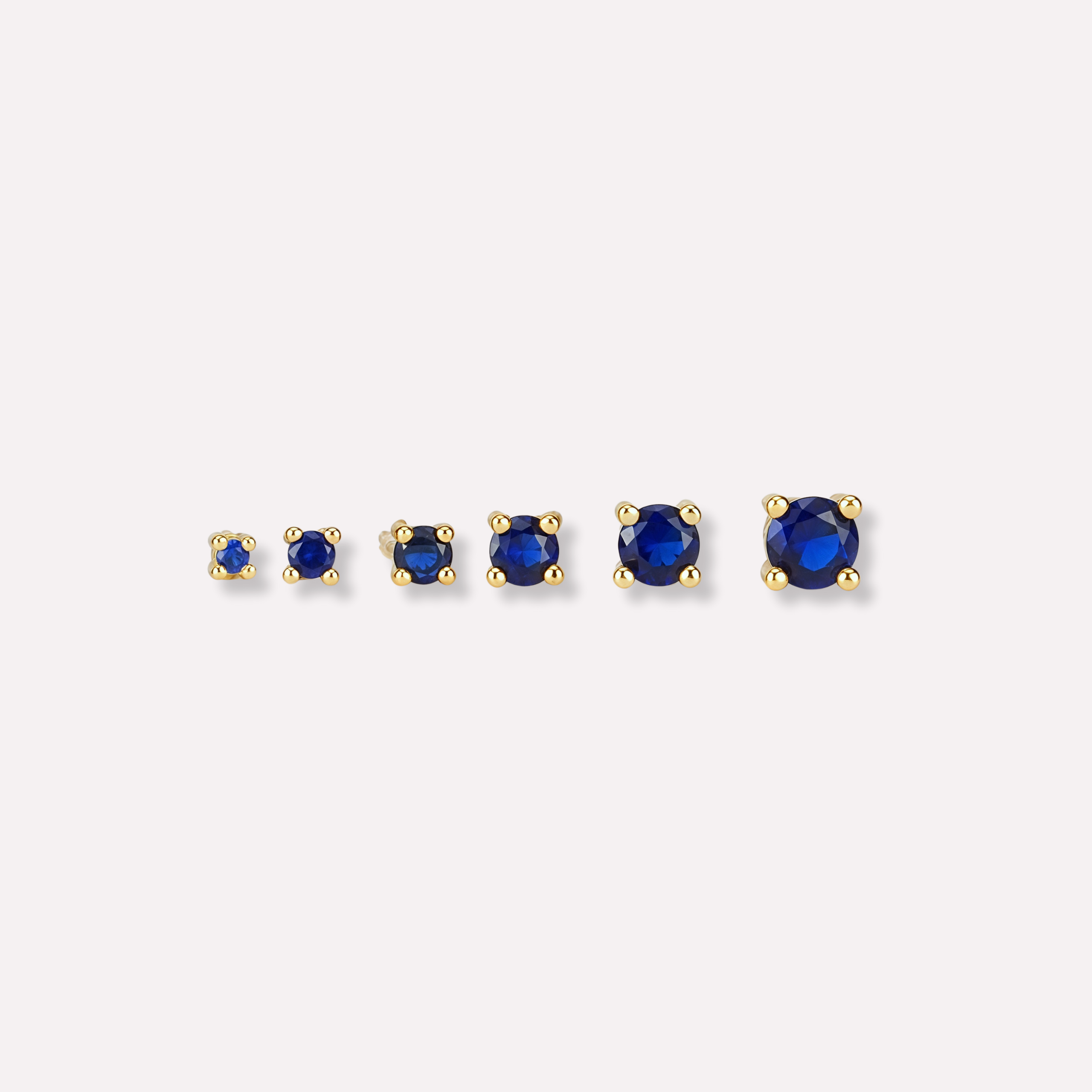 Solitaire Stud Earrings Bundle(6 in total)