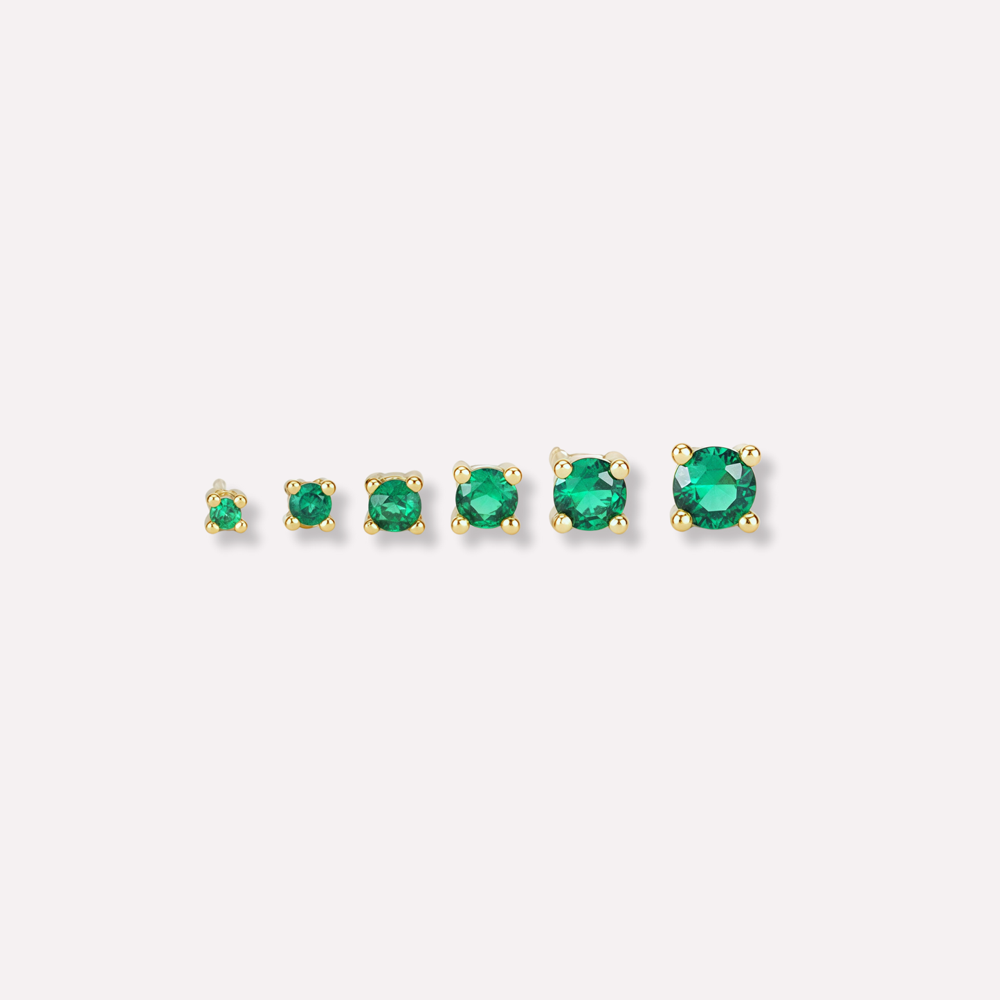 Solitaire Stud Earrings Bundle(6 in total)
