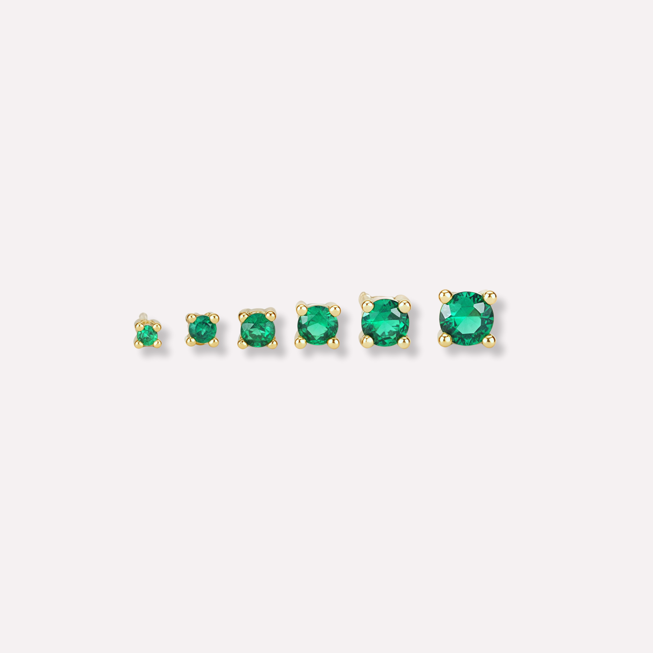 Solitaire Stud Earrings Bundle(6 in total)