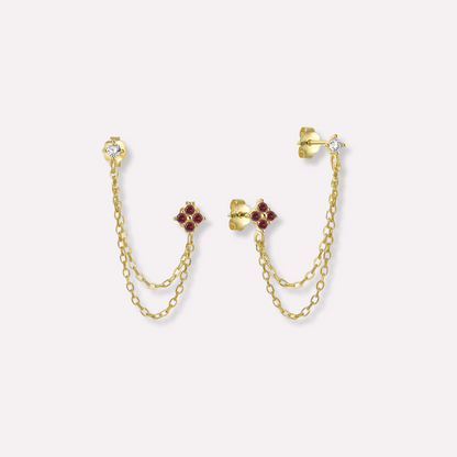 Whispering Chain Stud Earrings
