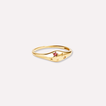 Zodiac Star Birthstone Ring