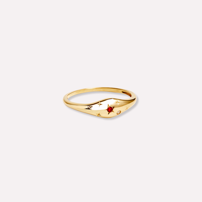 Zodiac Star Birthstone Ring
