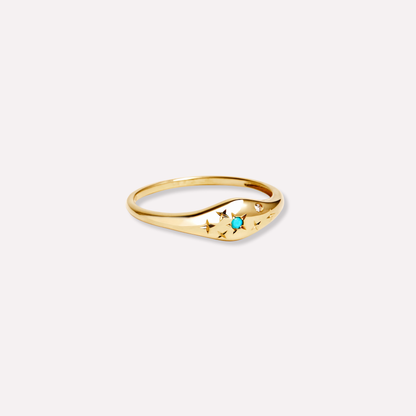 Zodiac Star Birthstone Ring