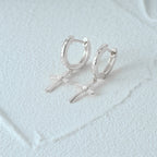 Cross Dangle Hoops
