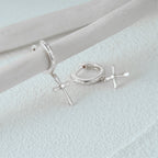 Cross Dangle Hoops