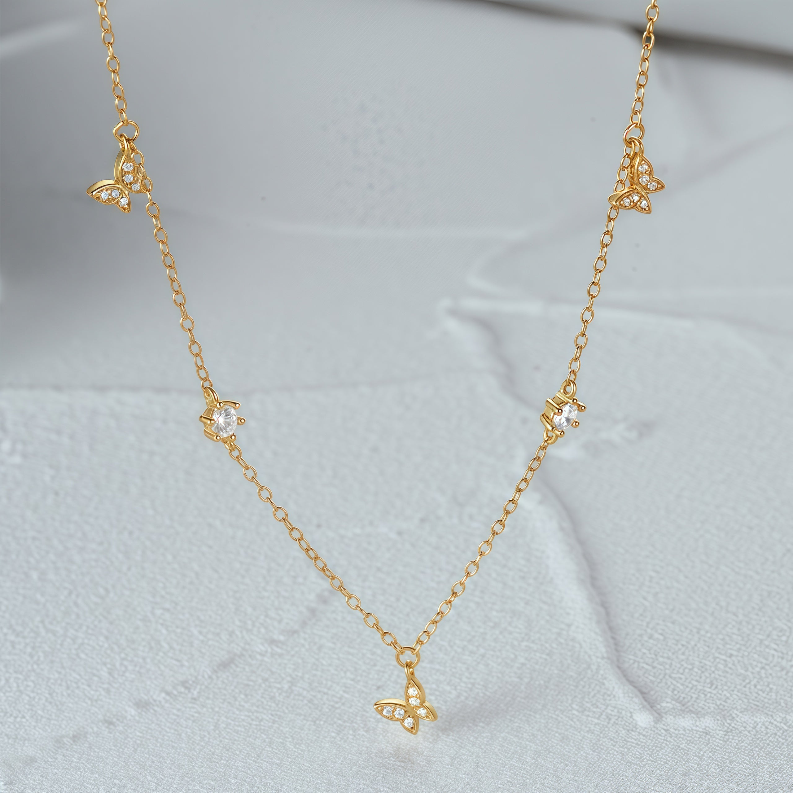 Pavé Butterfly Necklace
