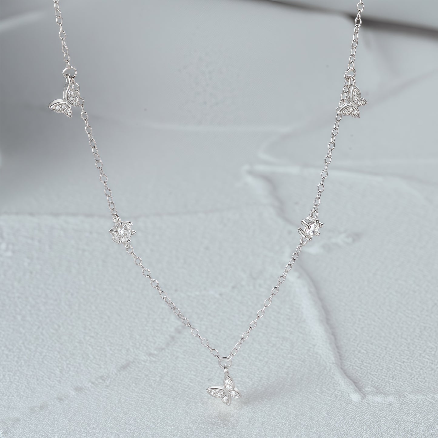 Pavé Butterfly Necklace