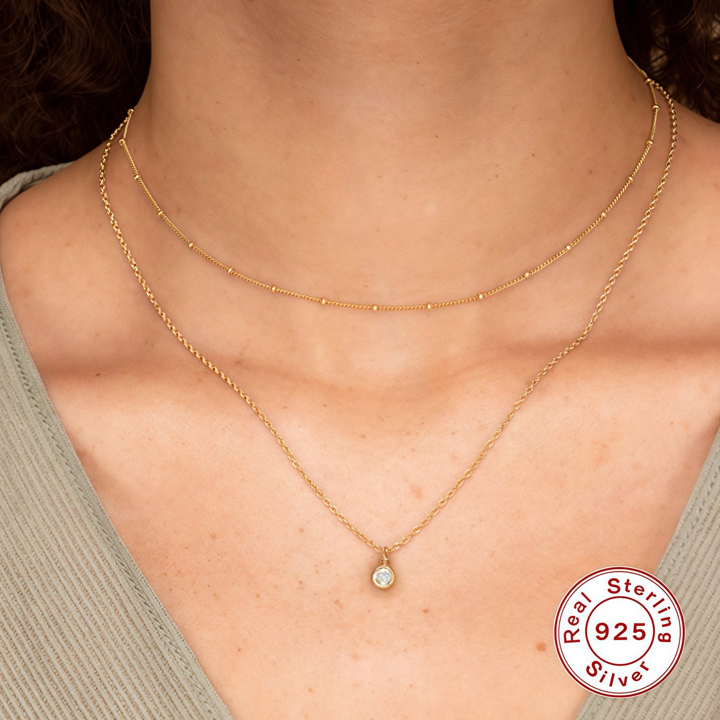 Delicate Solitaire Pendant Necklace