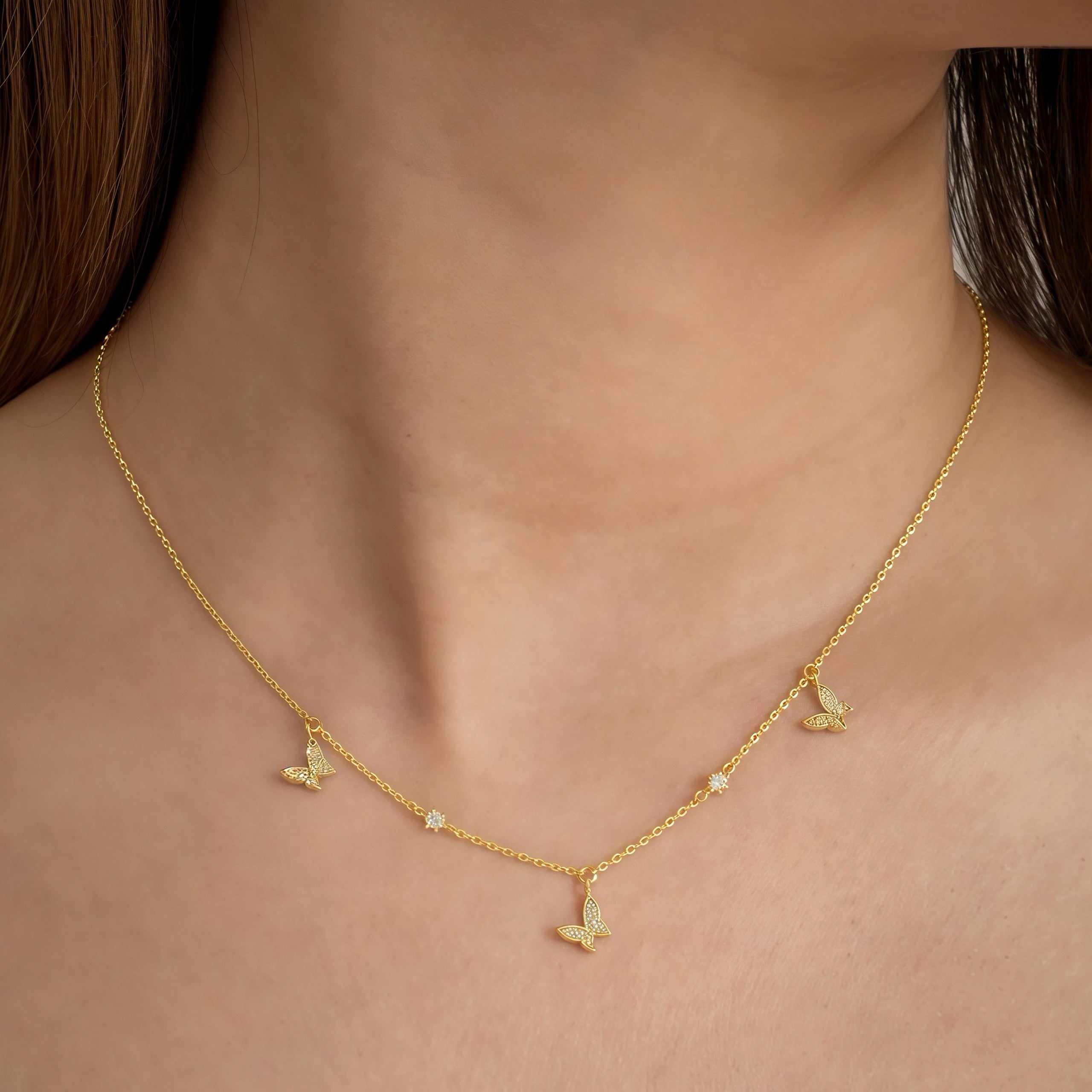 Pavé Butterfly Necklace
