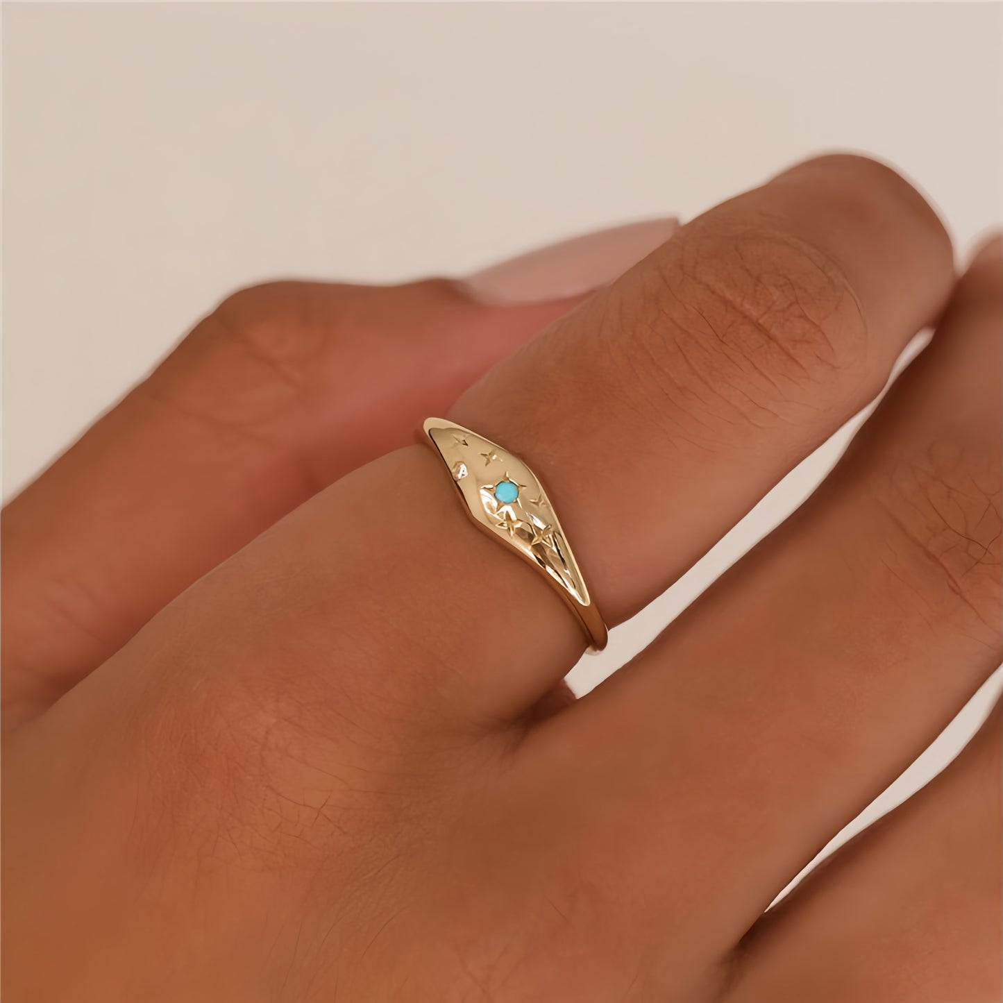 Zodiac Star Birthstone Ring