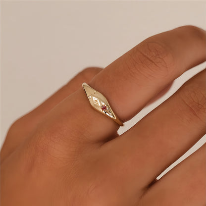 Zodiac Star Birthstone Ring