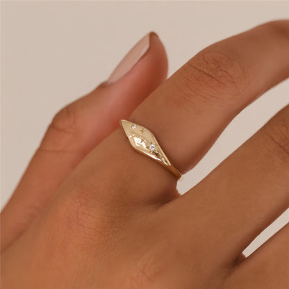 Zodiac Star Birthstone Ring