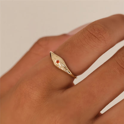 Zodiac Star Birthstone Ring