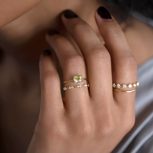 Baguette Peridot Ring