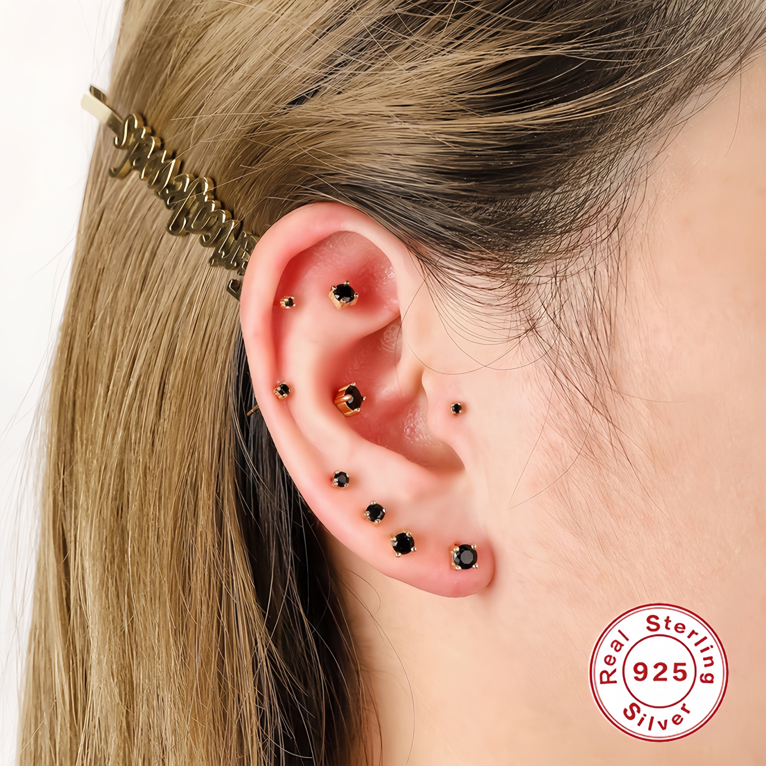 Solitaire Stud Earrings Bundle(6 in total)