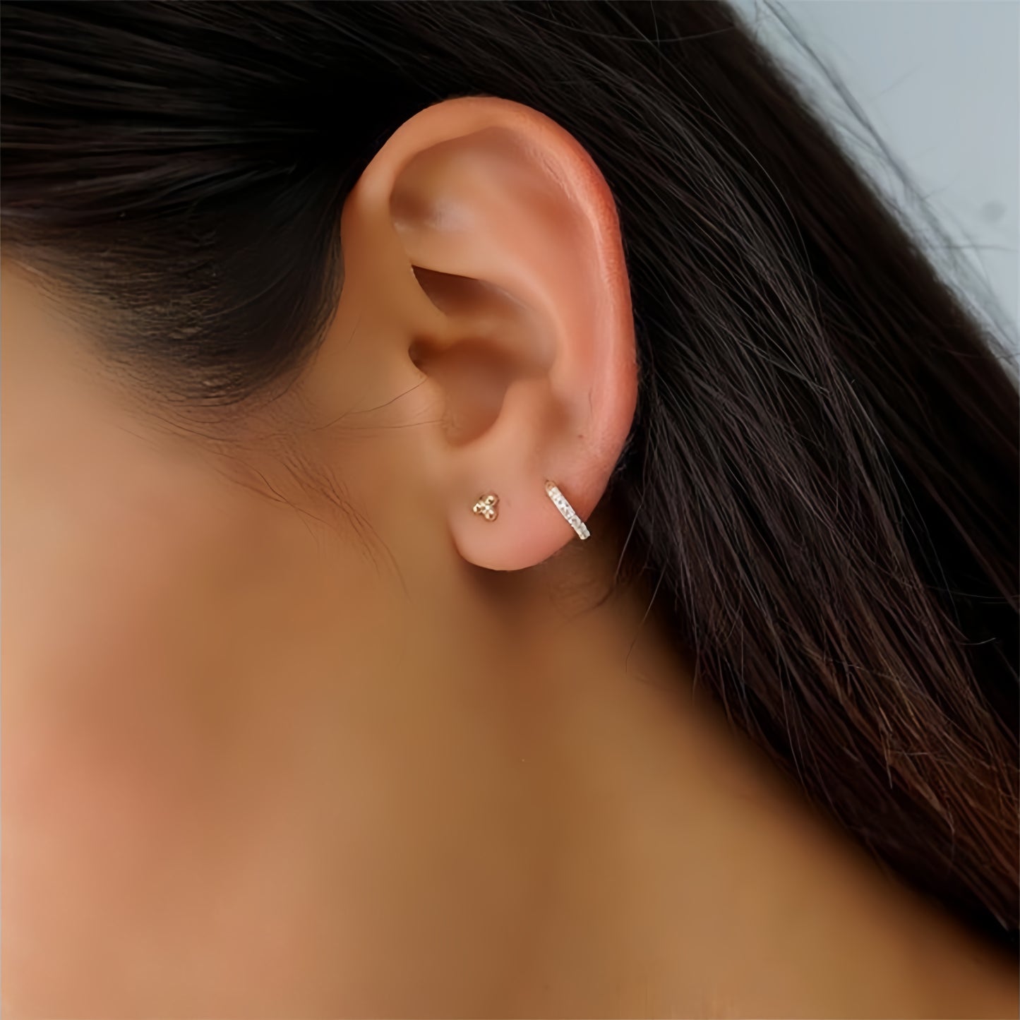 Pavé Huggie Hoops
