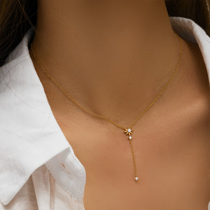 Sparkling Star Lariat Necklace