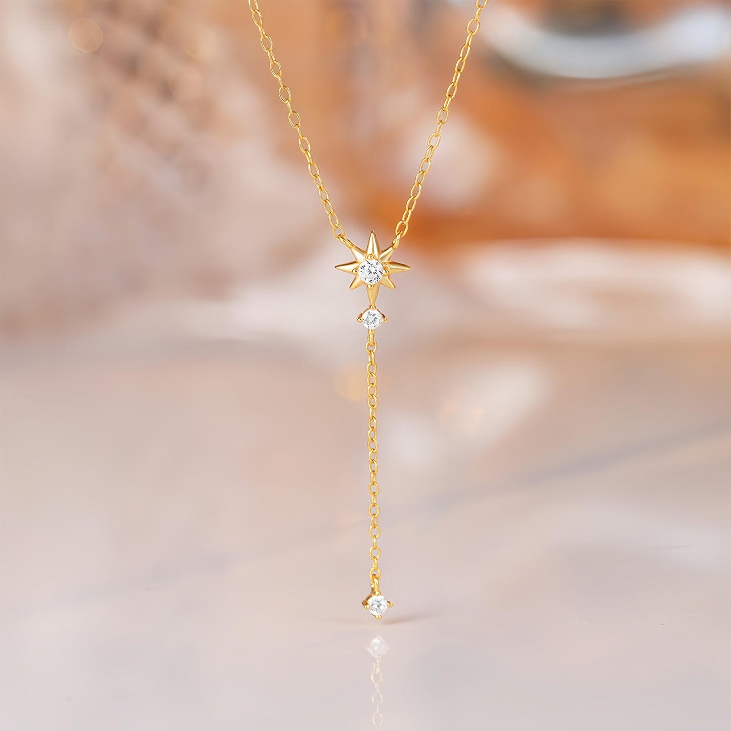 Sparkling Star Lariat Necklace
