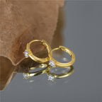 Solitaire Mini Huggie Hoops