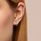 Solitaire Mini Huggie Hoops