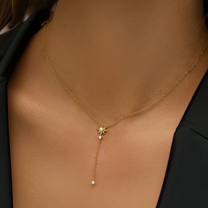 Sparkling Star Lariat Necklace