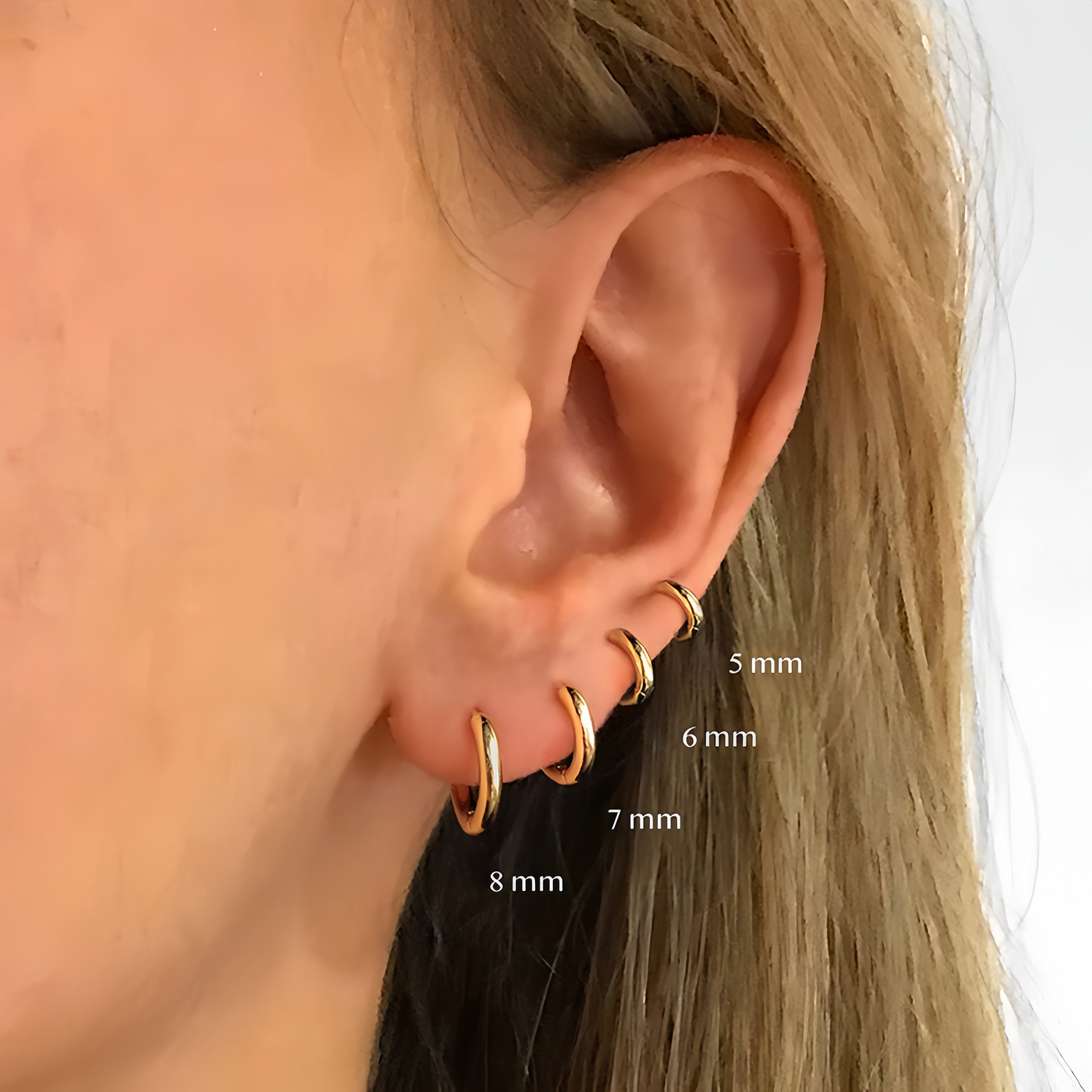 Tube Huggie Hoops