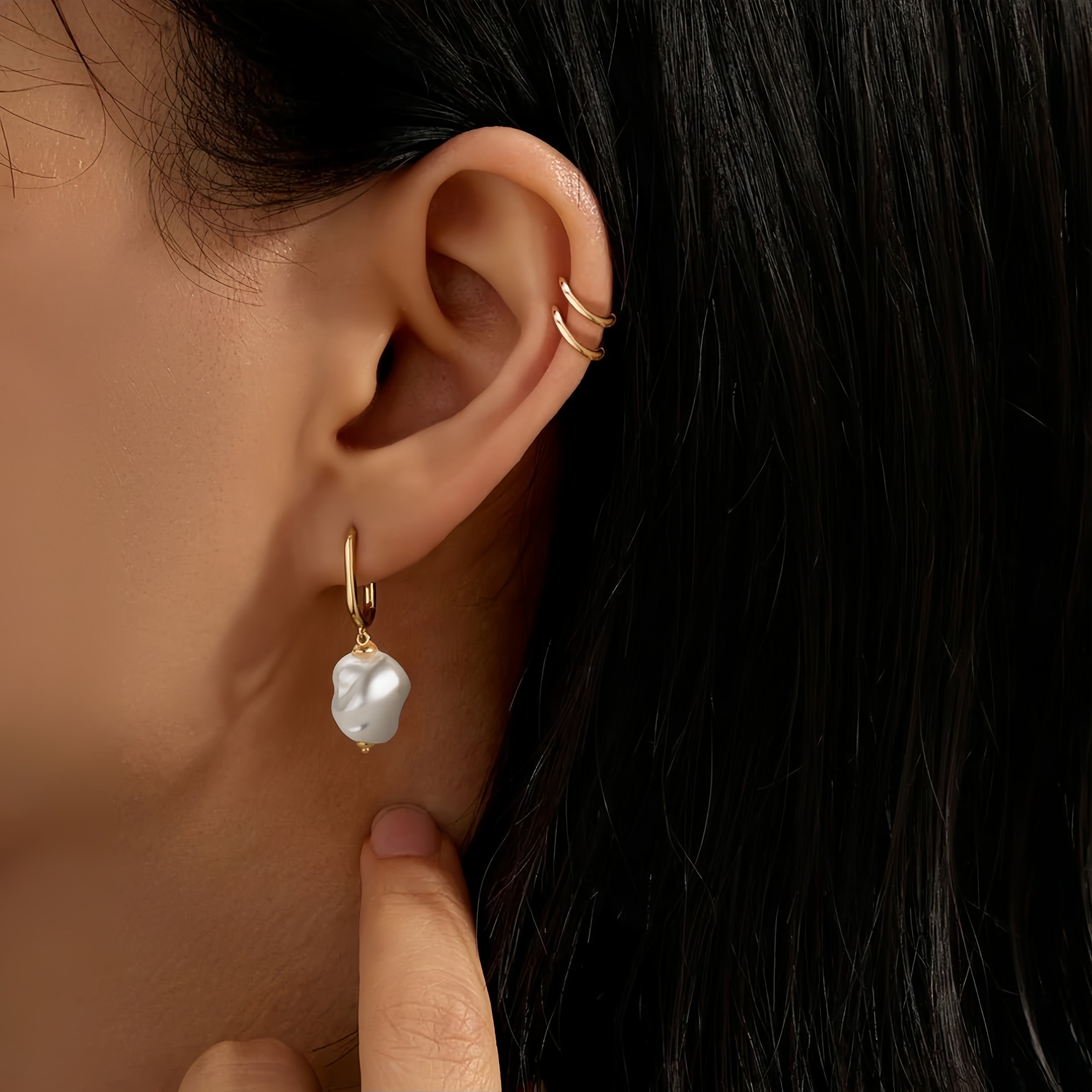 Baroque Pearl Drop Earrings