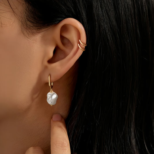 Baroque Pearl Drop Earrings