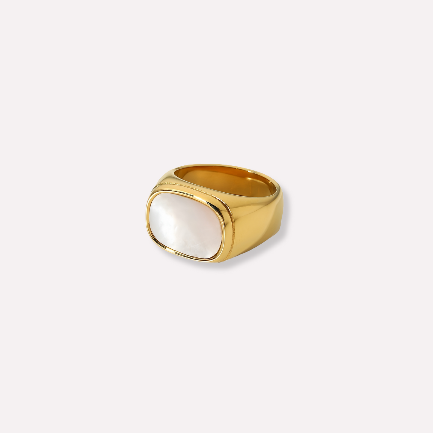 Mother of Pearl Signet Ring
