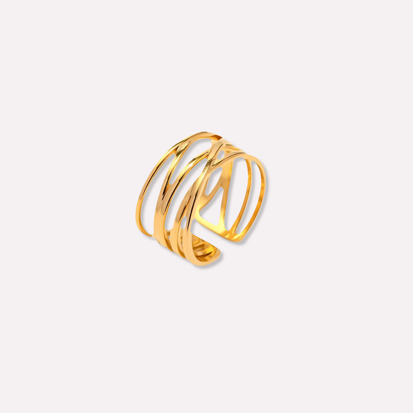 Modern Layered Open Band Ring